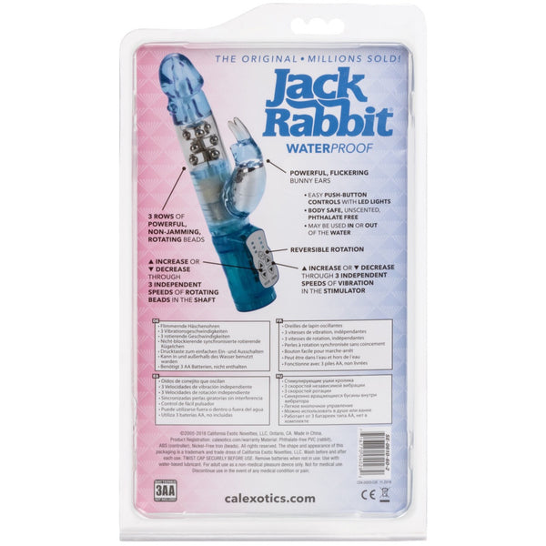 CalExotics Jack Rabbit Waterproof Jack Rabbit Vibrator - 3 Rows - Blue - Extreme Toyz Singapore - https://extremetoyz.com.sg - Sex Toys and Lingerie Online Store - Bondage Gear / Vibrators / Electrosex Toys / Wireless Remote Control Vibes / Sexy Lingerie and Role Play / BDSM / Dungeon Furnitures / Dildos and Strap Ons &nbsp;/ Anal and Prostate Massagers / Anal Douche and Cleaning Aide / Delay Sprays and Gels / Lubricants and more...