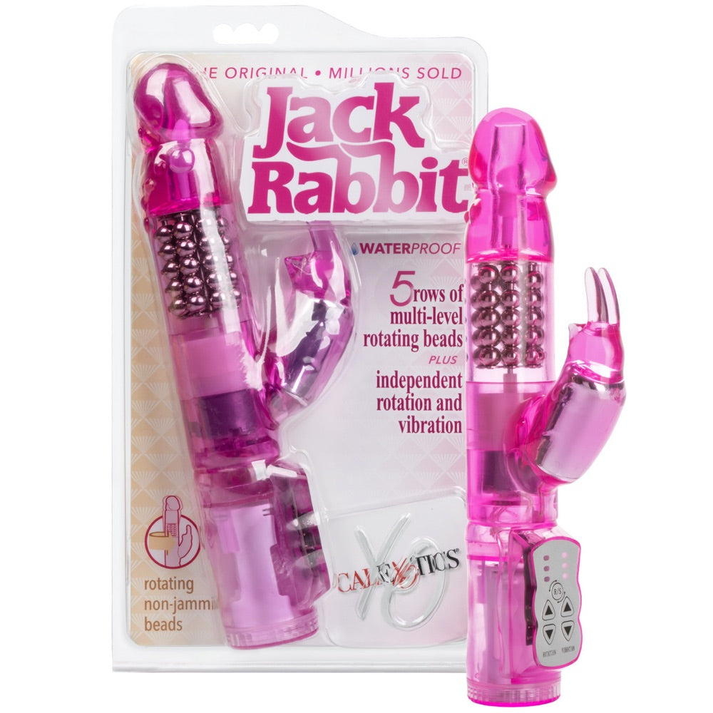 CalExotics Jack Rabbit Waterproof Jack Rabbit Vibrator - 5 Rows - Pink - Extreme Toyz Singapore - https://extremetoyz.com.sg - Sex Toys and Lingerie Online Store - Bondage Gear / Vibrators / Electrosex Toys / Wireless Remote Control Vibes / Sexy Lingerie and Role Play / BDSM / Dungeon Furnitures / Dildos and Strap Ons &nbsp;/ Anal and Prostate Massagers / Anal Douche and Cleaning Aide / Delay Sprays and Gels / Lubricants and more...