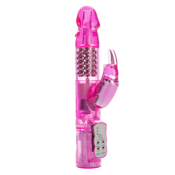 CalExotics Jack Rabbit Waterproof Jack Rabbit Vibrator - 5 Rows - Pink - Extreme Toyz Singapore - https://extremetoyz.com.sg - Sex Toys and Lingerie Online Store - Bondage Gear / Vibrators / Electrosex Toys / Wireless Remote Control Vibes / Sexy Lingerie and Role Play / BDSM / Dungeon Furnitures / Dildos and Strap Ons &nbsp;/ Anal and Prostate Massagers / Anal Douche and Cleaning Aide / Delay Sprays and Gels / Lubricants and more...