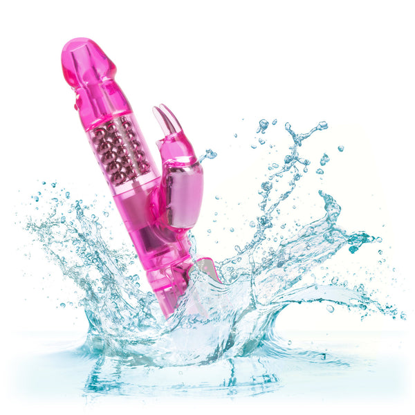 CalExotics Jack Rabbit Waterproof Jack Rabbit Vibrator - 5 Rows - Pink - Extreme Toyz Singapore - https://extremetoyz.com.sg - Sex Toys and Lingerie Online Store - Bondage Gear / Vibrators / Electrosex Toys / Wireless Remote Control Vibes / Sexy Lingerie and Role Play / BDSM / Dungeon Furnitures / Dildos and Strap Ons &nbsp;/ Anal and Prostate Massagers / Anal Douche and Cleaning Aide / Delay Sprays and Gels / Lubricants and more...