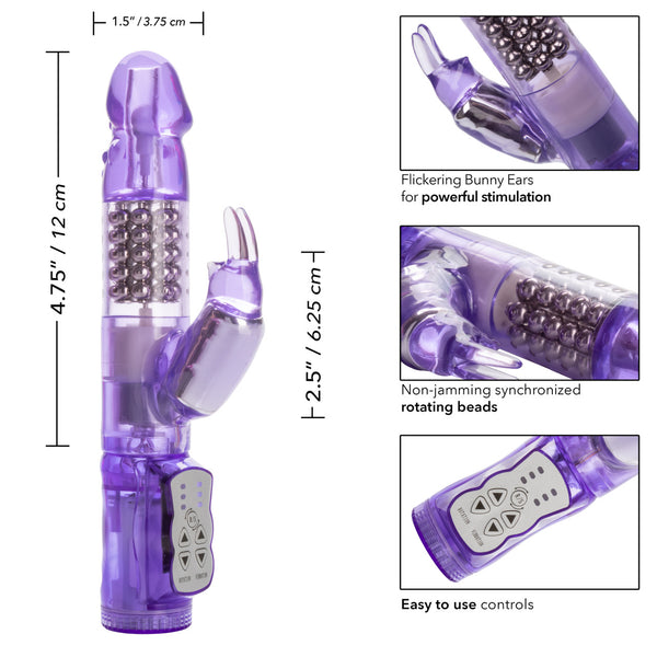 CalExotics Jack Rabbit Waterproof Jack Rabbit Vibrator - 5 Rows - Purple - Extreme Toyz Singapore - https://extremetoyz.com.sg - Sex Toys and Lingerie Online Store - Bondage Gear / Vibrators / Electrosex Toys / Wireless Remote Control Vibes / Sexy Lingerie and Role Play / BDSM / Dungeon Furnitures / Dildos and Strap Ons &nbsp;/ Anal and Prostate Massagers / Anal Douche and Cleaning Aide / Delay Sprays and Gels / Lubricants and more...