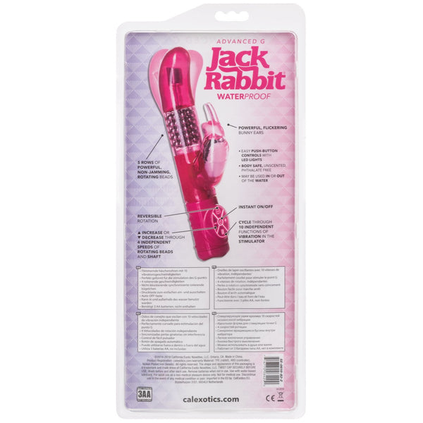 CalExotics Jack Rabbit Advanced G Jack Rabbit Vibrator - Pink - Extreme Toyz Singapore - https://extremetoyz.com.sg - Sex Toys and Lingerie Online Store - Bondage Gear / Vibrators / Electrosex Toys / Wireless Remote Control Vibes / Sexy Lingerie and Role Play / BDSM / Dungeon Furnitures / Dildos and Strap Ons &nbsp;/ Anal and Prostate Massagers / Anal Douche and Cleaning Aide / Delay Sprays and Gels / Lubricants and more...