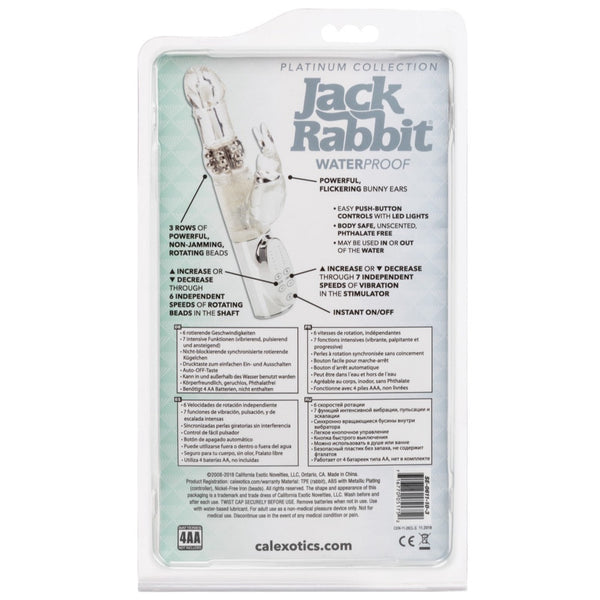 CalExotics Jack Rabbit Platinum Collection Jack Rabbit Vibrator - Silver - Extreme Toyz Singapore - https://extremetoyz.com.sg - Sex Toys and Lingerie Online Store - Bondage Gear / Vibrators / Electrosex Toys / Wireless Remote Control Vibes / Sexy Lingerie and Role Play / BDSM / Dungeon Furnitures / Dildos and Strap Ons &nbsp;/ Anal and Prostate Massagers / Anal Douche and Cleaning Aide / Delay Sprays and Gels / Lubricants and more...