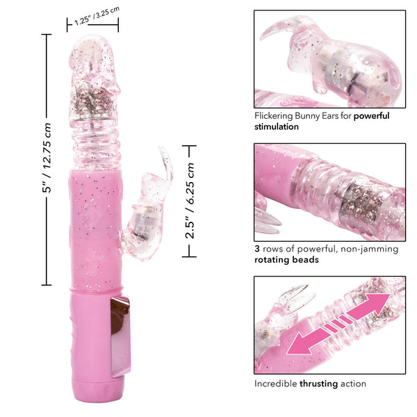 CalExotics Jack Rabbit Petite Thrusting Jack Rabbit - Pink - Extreme Toyz Singapore - https://extremetoyz.com.sg - Sex Toys and Lingerie Online Store - Bondage Gear / Vibrators / Electrosex Toys / Wireless Remote Control Vibes / Sexy Lingerie and Role Play / BDSM / Dungeon Furnitures / Dildos and Strap Ons &nbsp;/ Anal and Prostate Massagers / Anal Douche and Cleaning Aide / Delay Sprays and Gels / Lubricants and more...