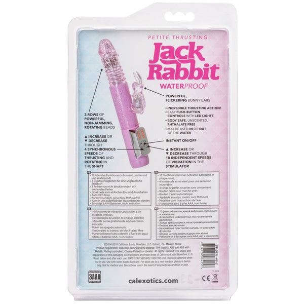 CalExotics Jack Rabbit Petite Thrusting Jack Rabbit - Pink - Extreme Toyz Singapore - https://extremetoyz.com.sg - Sex Toys and Lingerie Online Store - Bondage Gear / Vibrators / Electrosex Toys / Wireless Remote Control Vibes / Sexy Lingerie and Role Play / BDSM / Dungeon Furnitures / Dildos and Strap Ons &nbsp;/ Anal and Prostate Massagers / Anal Douche and Cleaning Aide / Delay Sprays and Gels / Lubricants and more...