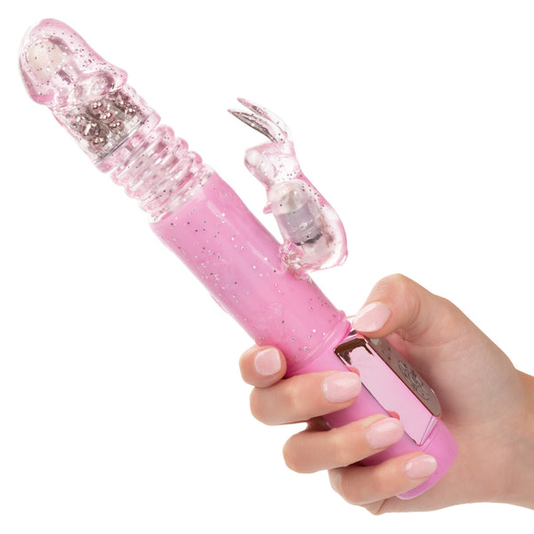 CalExotics Jack Rabbit Petite Thrusting Jack Rabbit - Pink - Extreme Toyz Singapore - https://extremetoyz.com.sg - Sex Toys and Lingerie Online Store - Bondage Gear / Vibrators / Electrosex Toys / Wireless Remote Control Vibes / Sexy Lingerie and Role Play / BDSM / Dungeon Furnitures / Dildos and Strap Ons &nbsp;/ Anal and Prostate Massagers / Anal Douche and Cleaning Aide / Delay Sprays and Gels / Lubricants and more...