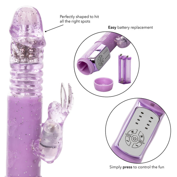 CalExotics Jack Rabbit Petite Thrusting Jack Rabbit - Purple - Extreme Toyz Singapore - https://extremetoyz.com.sg - Sex Toys and Lingerie Online Store - Bondage Gear / Vibrators / Electrosex Toys / Wireless Remote Control Vibes / Sexy Lingerie and Role Play / BDSM / Dungeon Furnitures / Dildos and Strap Ons &nbsp;/ Anal and Prostate Massagers / Anal Douche and Cleaning Aide / Delay Sprays and Gels / Lubricants and more...