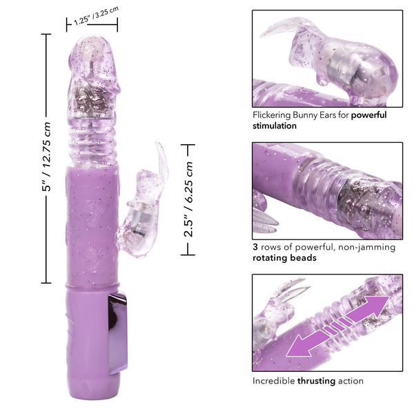 CalExotics Jack Rabbit Petite Thrusting Jack Rabbit - Purple - Extreme Toyz Singapore - https://extremetoyz.com.sg - Sex Toys and Lingerie Online Store - Bondage Gear / Vibrators / Electrosex Toys / Wireless Remote Control Vibes / Sexy Lingerie and Role Play / BDSM / Dungeon Furnitures / Dildos and Strap Ons &nbsp;/ Anal and Prostate Massagers / Anal Douche and Cleaning Aide / Delay Sprays and Gels / Lubricants and more...