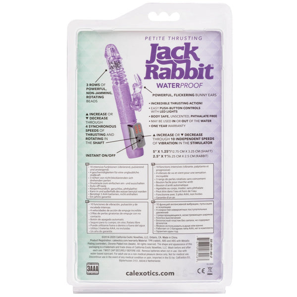 CalExotics Jack Rabbit Petite Thrusting Jack Rabbit - Purple - Extreme Toyz Singapore - https://extremetoyz.com.sg - Sex Toys and Lingerie Online Store - Bondage Gear / Vibrators / Electrosex Toys / Wireless Remote Control Vibes / Sexy Lingerie and Role Play / BDSM / Dungeon Furnitures / Dildos and Strap Ons &nbsp;/ Anal and Prostate Massagers / Anal Douche and Cleaning Aide / Delay Sprays and Gels / Lubricants and more...