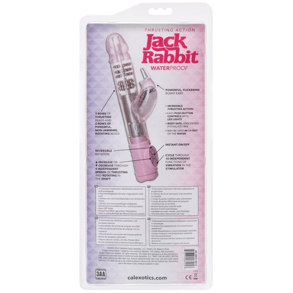 CalExotics Jack Rabbit Thrusting Action Jack Rabbit Vibrator - Pink - Extreme Toyz Singapore - https://extremetoyz.com.sg - Sex Toys and Lingerie Online Store - Bondage Gear / Vibrators / Electrosex Toys / Wireless Remote Control Vibes / Sexy Lingerie and Role Play / BDSM / Dungeon Furnitures / Dildos and Strap Ons &nbsp;/ Anal and Prostate Massagers / Anal Douche and Cleaning Aide / Delay Sprays and Gels / Lubricants and more...