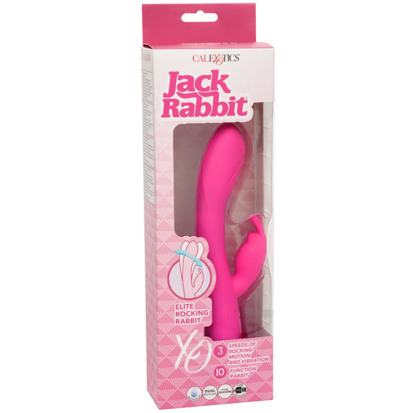 CalExotics Jack Rabbit Elite Rechargeable Rocking Rabbit Vibrator - Extreme Toyz Singapore - https://extremetoyz.com.sg - Sex Toys and Lingerie Online Store - Bondage Gear / Vibrators / Electrosex Toys / Wireless Remote Control Vibes / Sexy Lingerie and Role Play / BDSM / Dungeon Furnitures / Dildos and Strap Ons &nbsp;/ Anal and Prostate Massagers / Anal Douche and Cleaning Aide / Delay Sprays and Gels / Lubricants and more...