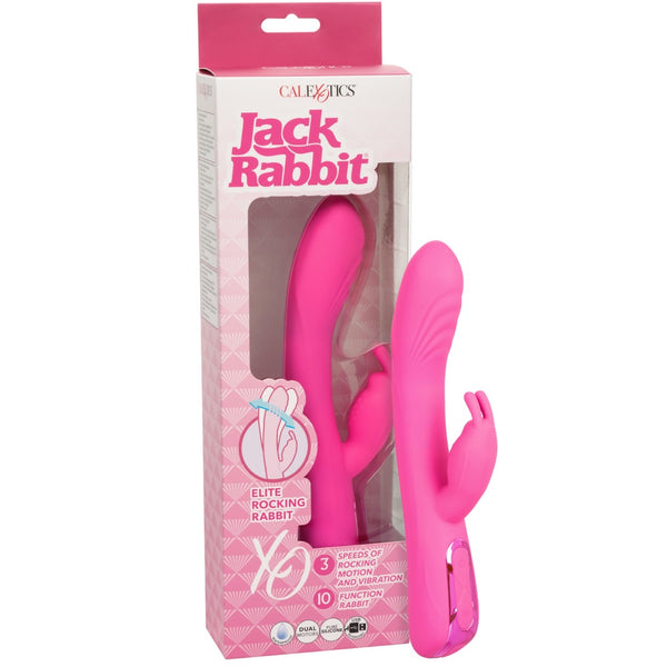 CalExotics Jack Rabbit Elite Rechargeable Rocking Rabbit Vibrator - Extreme Toyz Singapore - https://extremetoyz.com.sg - Sex Toys and Lingerie Online Store - Bondage Gear / Vibrators / Electrosex Toys / Wireless Remote Control Vibes / Sexy Lingerie and Role Play / BDSM / Dungeon Furnitures / Dildos and Strap Ons &nbsp;/ Anal and Prostate Massagers / Anal Douche and Cleaning Aide / Delay Sprays and Gels / Lubricants and more...