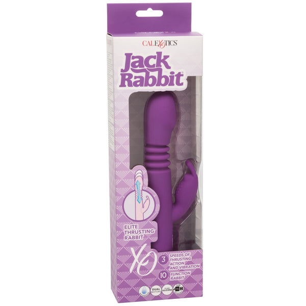 CalExotics Jack Rabbit Elite Thrusting Rechargeable Rabbit Vibrator - Extreme Toyz Singapore - https://extremetoyz.com.sg - Sex Toys and Lingerie Online Store - Bondage Gear / Vibrators / Electrosex Toys / Wireless Remote Control Vibes / Sexy Lingerie and Role Play / BDSM / Dungeon Furnitures / Dildos and Strap Ons &nbsp;/ Anal and Prostate Massagers / Anal Douche and Cleaning Aide / Delay Sprays and Gels / Lubricants and more...