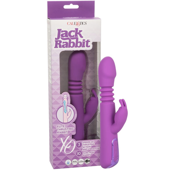 CalExotics Jack Rabbit Elite Thrusting Rechargeable Rabbit Vibrator - Extreme Toyz Singapore - https://extremetoyz.com.sg - Sex Toys and Lingerie Online Store - Bondage Gear / Vibrators / Electrosex Toys / Wireless Remote Control Vibes / Sexy Lingerie and Role Play / BDSM / Dungeon Furnitures / Dildos and Strap Ons &nbsp;/ Anal and Prostate Massagers / Anal Douche and Cleaning Aide / Delay Sprays and Gels / Lubricants and more...