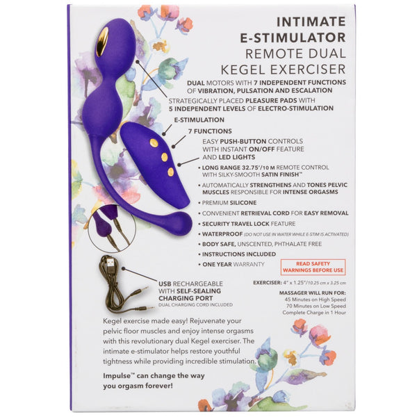 CalExotics Impulse Intimate E-Stimulator Remote Dual Kegel Exerciser Rechargeable Electrosex Vibrator - Extreme Toyz Singapore - https://extremetoyz.com.sg - Sex Toys and Lingerie Online Store