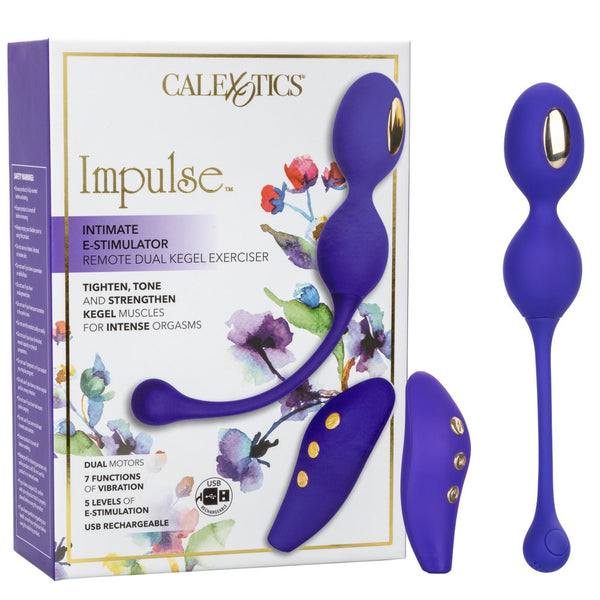 CalExotics Impulse Intimate E-Stimulator Remote Dual Kegel Exerciser Rechargeable Electrosex Vibrator - Extreme Toyz Singapore - https://extremetoyz.com.sg - Sex Toys and Lingerie Online Store