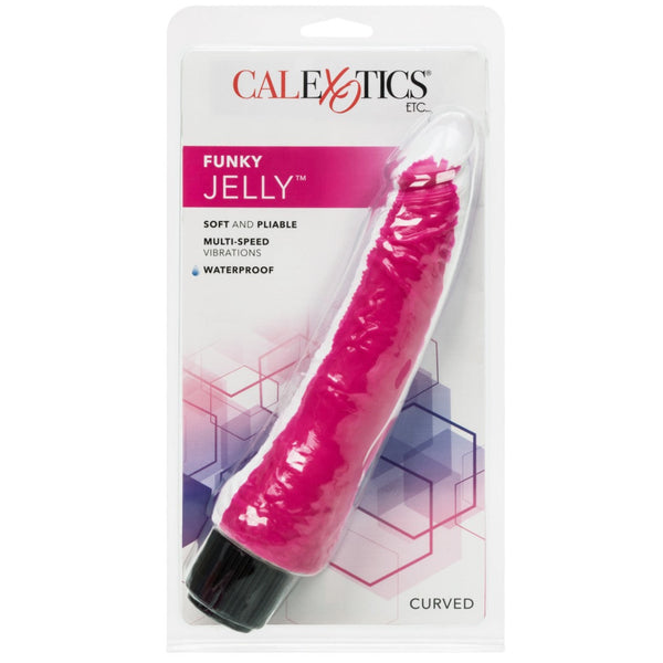 CalExotics Playful Dongs Funky Jelly Curved Vibe - Extreme Toyz Singapore - https://extremetoyz.com.sg - Sex Toys and Lingerie Online Store - Bondage Gear / Vibrators / Electrosex Toys / Wireless Remote Control Vibes / Sexy Lingerie and Role Play / BDSM / Dungeon Furnitures / Dildos and Strap Ons &nbsp;/ Anal and Prostate Massagers / Anal Douche and Cleaning Aide / Delay Sprays and Gels / Lubricants and more...