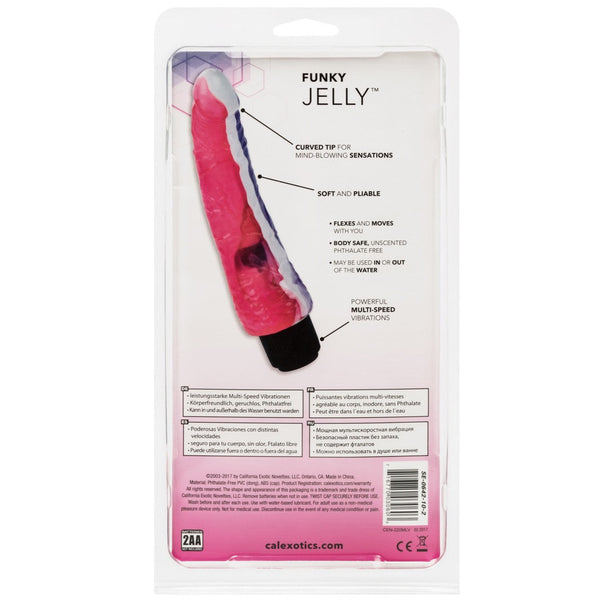 CalExotics Playful Dongs Funky Jelly Curved Vibe - Extreme Toyz Singapore - https://extremetoyz.com.sg - Sex Toys and Lingerie Online Store - Bondage Gear / Vibrators / Electrosex Toys / Wireless Remote Control Vibes / Sexy Lingerie and Role Play / BDSM / Dungeon Furnitures / Dildos and Strap Ons &nbsp;/ Anal and Prostate Massagers / Anal Douche and Cleaning Aide / Delay Sprays and Gels / Lubricants and more...