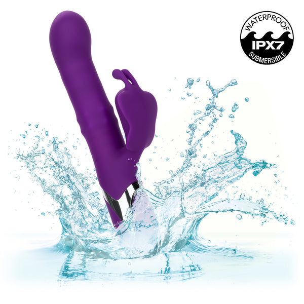 Enchanted Flutter Thrusting & Rotating Rechargeable Rabbit Vibrator