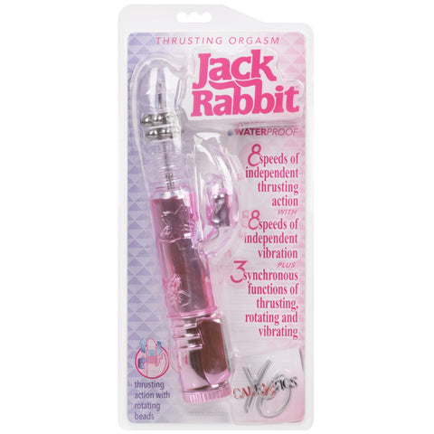 CalExotics Jack Rabbit Thrusting Orgasm Jack Rabbit Vibrator - Pink - Extreme Toyz Singapore - https://extremetoyz.com.sg - Sex Toys and Lingerie Online Store - Bondage Gear / Vibrators / Electrosex Toys / Wireless Remote Control Vibes / Sexy Lingerie and Role Play / BDSM / Dungeon Furnitures / Dildos and Strap Ons &nbsp;/ Anal and Prostate Massagers / Anal Douche and Cleaning Aide / Delay Sprays and Gels / Lubricants and more...