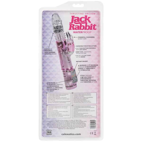CalExotics Jack Rabbit Thrusting Orgasm Jack Rabbit Vibrator - Pink - Extreme Toyz Singapore - https://extremetoyz.com.sg - Sex Toys and Lingerie Online Store - Bondage Gear / Vibrators / Electrosex Toys / Wireless Remote Control Vibes / Sexy Lingerie and Role Play / BDSM / Dungeon Furnitures / Dildos and Strap Ons &nbsp;/ Anal and Prostate Massagers / Anal Douche and Cleaning Aide / Delay Sprays and Gels / Lubricants and more...