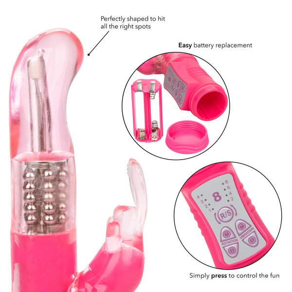 CalExotics Shane's World Jack Rabbit "G" Vibrator - Pink - Extreme Toyz Singapore - https://extremetoyz.com.sg - Sex Toys and Lingerie Online Store - Bondage Gear / Vibrators / Electrosex Toys / Wireless Remote Control Vibes / Sexy Lingerie and Role Play / BDSM / Dungeon Furnitures / Dildos and Strap Ons &nbsp;/ Anal and Prostate Massagers / Anal Douche and Cleaning Aide / Delay Sprays and Gels / Lubricants and more...