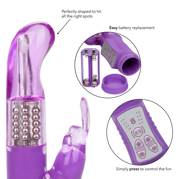 CalExotics Shane's World Jack Rabbit "G" Vibrator - Purple - Extreme Toyz Singapore - https://extremetoyz.com.sg - Sex Toys and Lingerie Online Store - Bondage Gear / Vibrators / Electrosex Toys / Wireless Remote Control Vibes / Sexy Lingerie and Role Play / BDSM / Dungeon Furnitures / Dildos and Strap Ons &nbsp;/ Anal and Prostate Massagers / Anal Douche and Cleaning Aide / Delay Sprays and Gels / Lubricants and more...