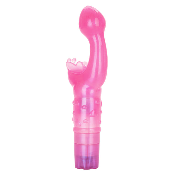 CalExotics Butterfly Kiss G-Spot & Clitoral Vibe - Pink - Extreme Toyz Singapore - https://extremetoyz.com.sg - Sex Toys and Lingerie Online Store - Bondage Gear / Vibrators / Electrosex Toys / Wireless Remote Control Vibes / Sexy Lingerie and Role Play / BDSM / Dungeon Furnitures / Dildos and Strap Ons &nbsp;/ Anal and Prostate Massagers / Anal Douche and Cleaning Aide / Delay Sprays and Gels / Lubricants and more...