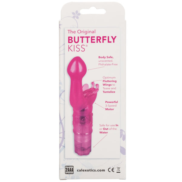 CalExotics Kiss Vibes The Original Butterfly Kiss Vibe - Pink - Extreme Toyz Singapore - https://extremetoyz.com.sg - Sex Toys and Lingerie Online Store - Bondage Gear / Vibrators / Electrosex Toys / Wireless Remote Control Vibes / Sexy Lingerie and Role Play / BDSM / Dungeon Furnitures / Dildos and Strap Ons &nbsp;/ Anal and Prostate Massagers / Anal Douche and Cleaning Aide / Delay Sprays and Gels / Lubricants and more...