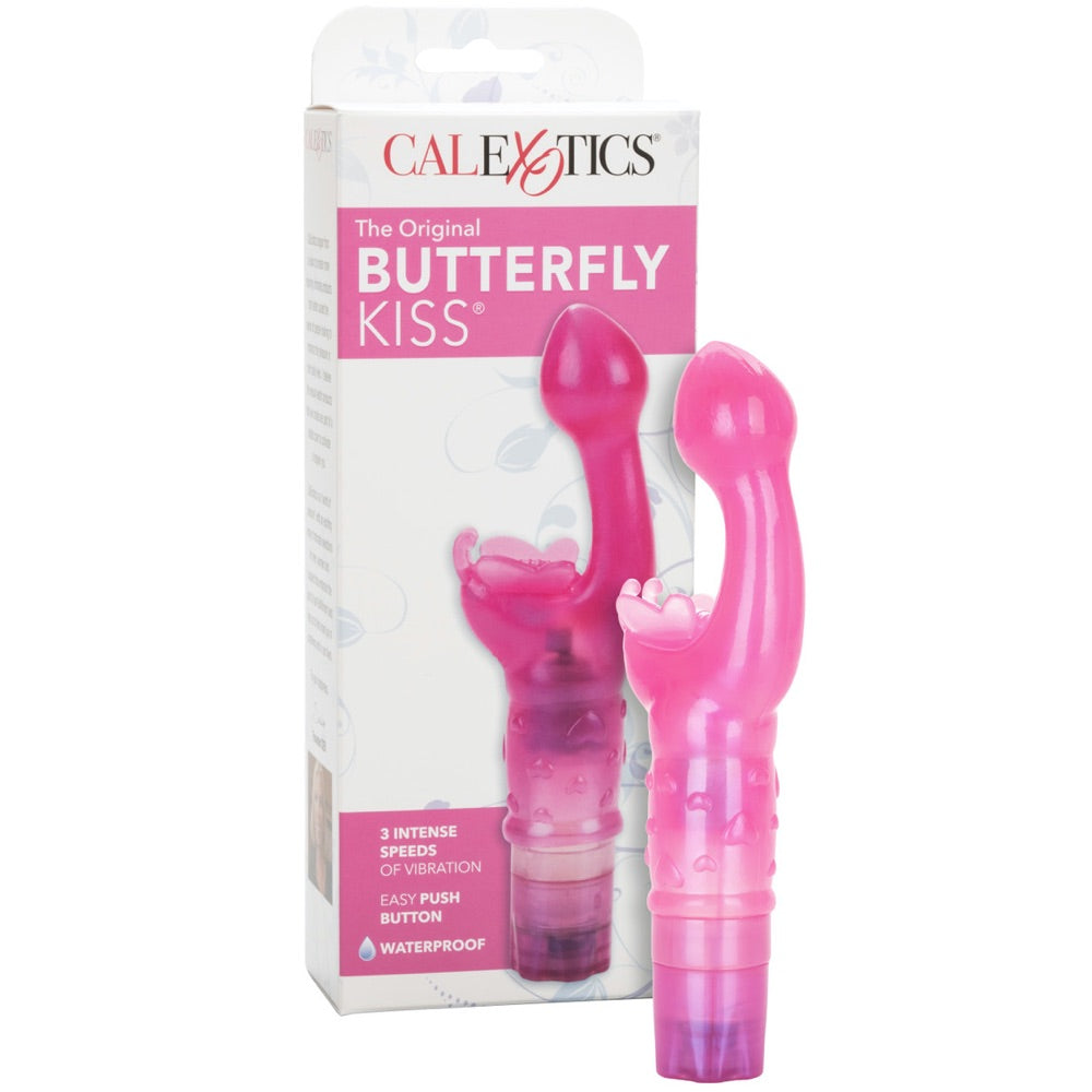 CalExotics Kiss Vibes The Original Butterfly Kiss Vibe - Pink - Extreme Toyz Singapore - https://extremetoyz.com.sg - Sex Toys and Lingerie Online Store - Bondage Gear / Vibrators / Electrosex Toys / Wireless Remote Control Vibes / Sexy Lingerie and Role Play / BDSM / Dungeon Furnitures / Dildos and Strap Ons &nbsp;/ Anal and Prostate Massagers / Anal Douche and Cleaning Aide / Delay Sprays and Gels / Lubricants and more...