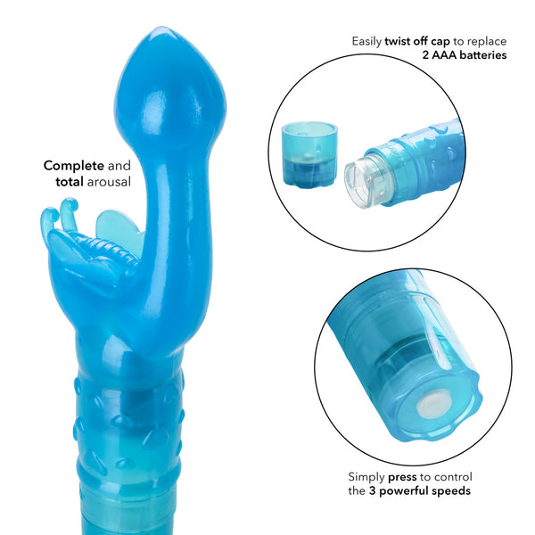 CalExotics Kiss Vibes The Original Butterfly Kiss Vibe - Blue - Extreme Toyz Singapore - https://extremetoyz.com.sg - Sex Toys and Lingerie Online Store - Bondage Gear / Vibrators / Electrosex Toys / Wireless Remote Control Vibes / Sexy Lingerie and Role Play / BDSM / Dungeon Furnitures / Dildos and Strap Ons &nbsp;/ Anal and Prostate Massagers / Anal Douche and Cleaning Aide / Delay Sprays and Gels / Lubricants and more...