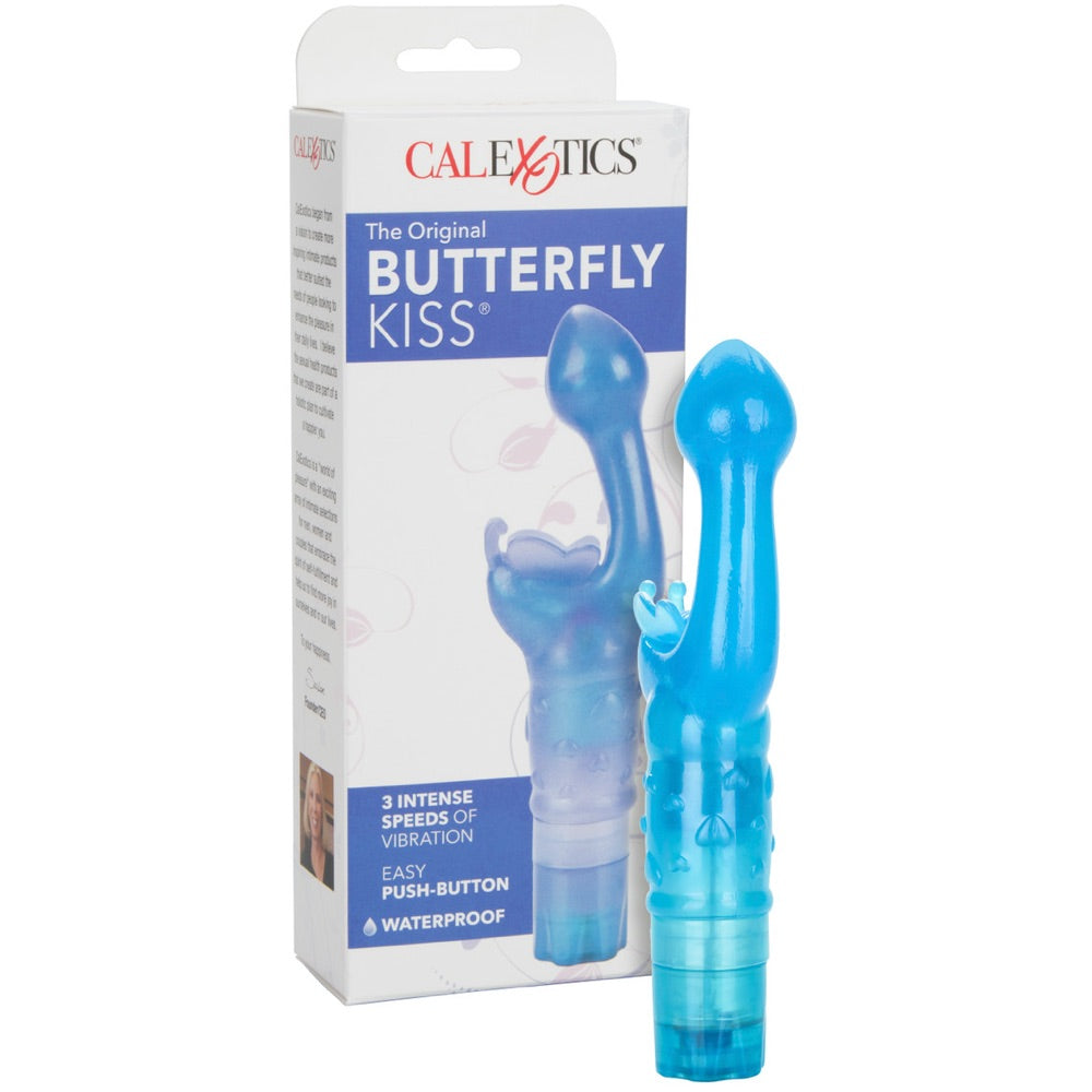 CalExotics Kiss Vibes The Original Butterfly Kiss Vibe - Blue - Extreme Toyz Singapore - https://extremetoyz.com.sg - Sex Toys and Lingerie Online Store - Bondage Gear / Vibrators / Electrosex Toys / Wireless Remote Control Vibes / Sexy Lingerie and Role Play / BDSM / Dungeon Furnitures / Dildos and Strap Ons &nbsp;/ Anal and Prostate Massagers / Anal Douche and Cleaning Aide / Delay Sprays and Gels / Lubricants and more...