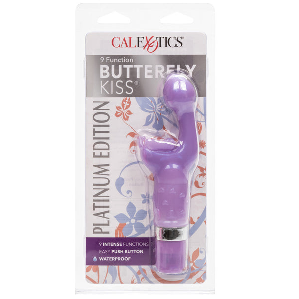 Kiss Vibes Platinum Edition 9-Function Butterfly Kiss G-Spot & Clitoral Vibe - Purple
