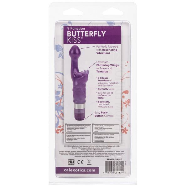 Kiss Vibes Platinum Edition 9-Function Butterfly Kiss G-Spot & Clitoral Vibe - Purple