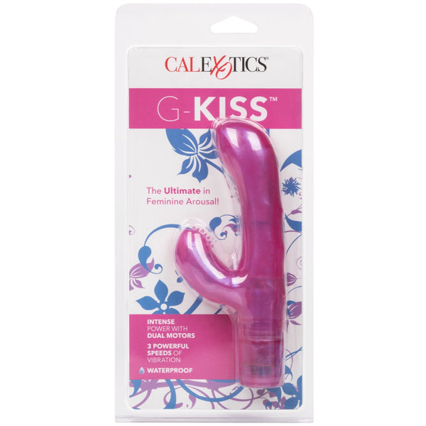 CalExotics Kiss Vibes G-Kiss G-Spot & Clitoral Vibe - Pink - Extreme Toyz Singapore - https://extremetoyz.com.sg - Sex Toys and Lingerie Online Store - Bondage Gear / Vibrators / Electrosex Toys / Wireless Remote Control Vibes / Sexy Lingerie and Role Play / BDSM / Dungeon Furnitures / Dildos and Strap Ons &nbsp;/ Anal and Prostate Massagers / Anal Douche and Cleaning Aide / Delay Sprays and Gels / Lubricants and more...