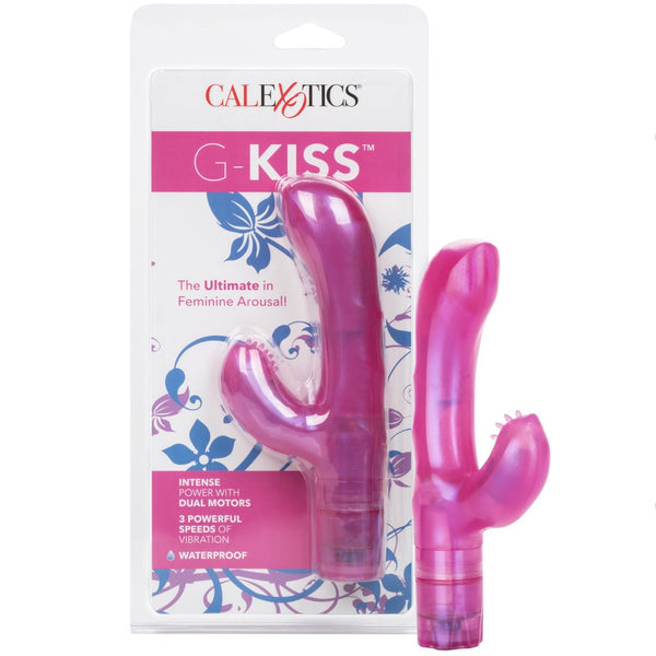 CalExotics Kiss Vibes G-Kiss G-Spot & Clitoral Vibe - Pink - Extreme Toyz Singapore - https://extremetoyz.com.sg - Sex Toys and Lingerie Online Store - Bondage Gear / Vibrators / Electrosex Toys / Wireless Remote Control Vibes / Sexy Lingerie and Role Play / BDSM / Dungeon Furnitures / Dildos and Strap Ons &nbsp;/ Anal and Prostate Massagers / Anal Douche and Cleaning Aide / Delay Sprays and Gels / Lubricants and more...