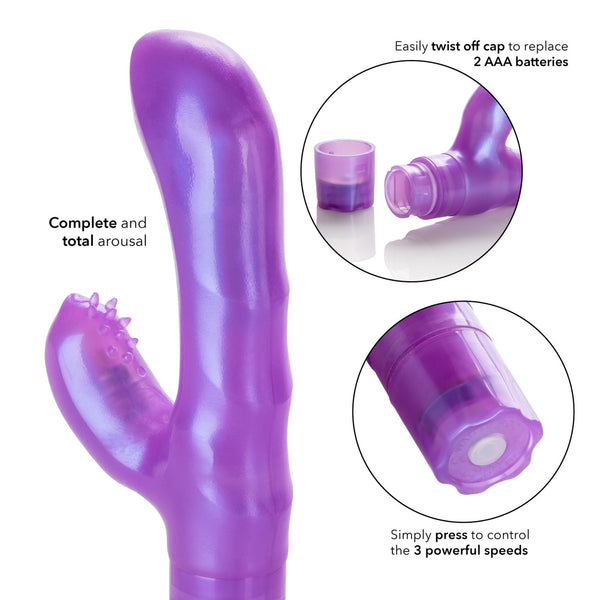 CalExotics Kiss Vibes G-Kiss G-Spot & Clitoral Vibe - Purple - Extreme Toyz Singapore - https://extremetoyz.com.sg - Sex Toys and Lingerie Online Store - Bondage Gear / Vibrators / Electrosex Toys / Wireless Remote Control Vibes / Sexy Lingerie and Role Play / BDSM / Dungeon Furnitures / Dildos and Strap Ons &nbsp;/ Anal and Prostate Massagers / Anal Douche and Cleaning Aide / Delay Sprays and Gels / Lubricants and more...