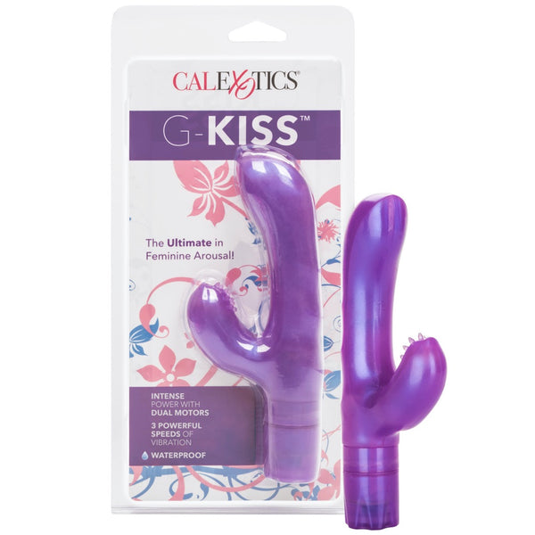 CalExotics Kiss Vibes G-Kiss G-Spot & Clitoral Vibe - Purple - Extreme Toyz Singapore - https://extremetoyz.com.sg - Sex Toys and Lingerie Online Store - Bondage Gear / Vibrators / Electrosex Toys / Wireless Remote Control Vibes / Sexy Lingerie and Role Play / BDSM / Dungeon Furnitures / Dildos and Strap Ons &nbsp;/ Anal and Prostate Massagers / Anal Douche and Cleaning Aide / Delay Sprays and Gels / Lubricants and more...