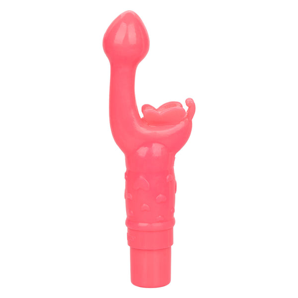 CalExotics Kiss Vibes Rechargeable Butterfly Kiss G-Spot & Clitoral Vibe - Pink - Extreme Toyz Singapore - https://extremetoyz.com.sg - Sex Toys and Lingerie Online Store - Bondage Gear / Vibrators / Electrosex Toys / Wireless Remote Control Vibes / Sexy Lingerie and Role Play / BDSM / Dungeon Furnitures / Dildos and Strap Ons &nbsp;/ Anal and Prostate Massagers / Anal Douche and Cleaning Aide / Delay Sprays and Gels / Lubricants and more...