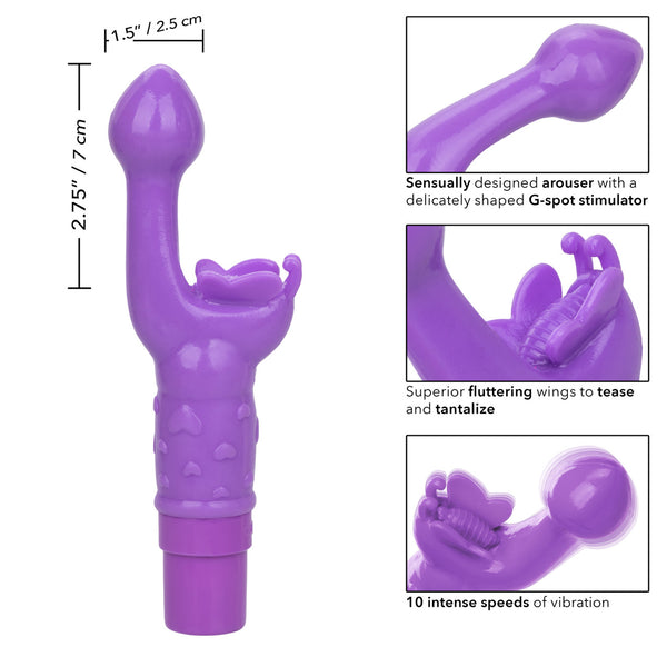 CalExotics Kiss Vibes Rechargeable Butterfly Kiss G-Spot & Clitoral Vibe - Purple - Extreme Toyz Singapore - https://extremetoyz.com.sg - Sex Toys and Lingerie Online Store - Bondage Gear / Vibrators / Electrosex Toys / Wireless Remote Control Vibes / Sexy Lingerie and Role Play / BDSM / Dungeon Furnitures / Dildos and Strap Ons &nbsp;/ Anal and Prostate Massagers / Anal Douche and Cleaning Aide / Delay Sprays and Gels / Lubricants and more...