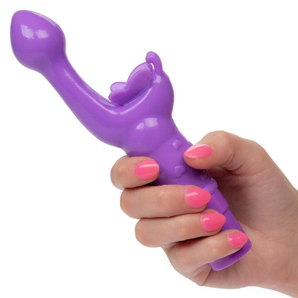 CalExotics Kiss Vibes Rechargeable Butterfly Kiss G-Spot & Clitoral Vibe - Purple - Extreme Toyz Singapore - https://extremetoyz.com.sg - Sex Toys and Lingerie Online Store - Bondage Gear / Vibrators / Electrosex Toys / Wireless Remote Control Vibes / Sexy Lingerie and Role Play / BDSM / Dungeon Furnitures / Dildos and Strap Ons &nbsp;/ Anal and Prostate Massagers / Anal Douche and Cleaning Aide / Delay Sprays and Gels / Lubricants and more...