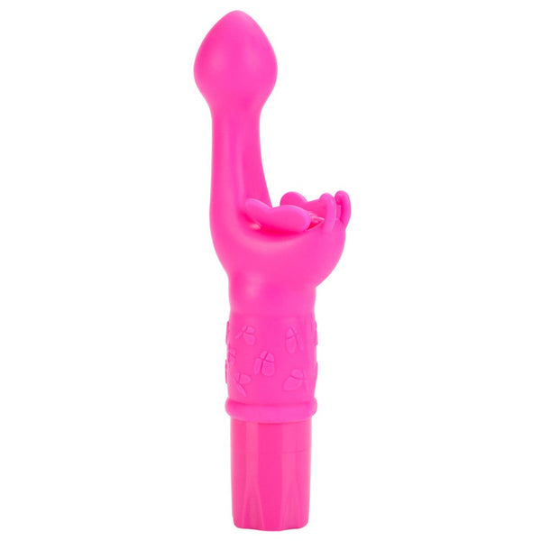 CalExotics Kiss Vibes Silicone Butterfly Kiss G-Spot & Clitoral Vibe - Pink - Extreme Toyz Singapore - https://extremetoyz.com.sg - Sex Toys and Lingerie Online Store - Bondage Gear / Vibrators / Electrosex Toys / Wireless Remote Control Vibes / Sexy Lingerie and Role Play / BDSM / Dungeon Furnitures / Dildos and Strap Ons &nbsp;/ Anal and Prostate Massagers / Anal Douche and Cleaning Aide / Delay Sprays and Gels / Lubricants and more...