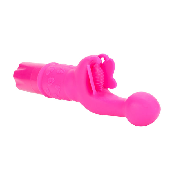 CalExotics Kiss Vibes Silicone Butterfly Kiss G-Spot & Clitoral Vibe - Pink - Extreme Toyz Singapore - https://extremetoyz.com.sg - Sex Toys and Lingerie Online Store - Bondage Gear / Vibrators / Electrosex Toys / Wireless Remote Control Vibes / Sexy Lingerie and Role Play / BDSM / Dungeon Furnitures / Dildos and Strap Ons &nbsp;/ Anal and Prostate Massagers / Anal Douche and Cleaning Aide / Delay Sprays and Gels / Lubricants and more...