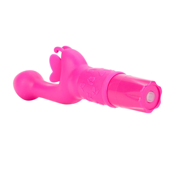 CalExotics Kiss Vibes Silicone Butterfly Kiss G-Spot & Clitoral Vibe - Pink - Extreme Toyz Singapore - https://extremetoyz.com.sg - Sex Toys and Lingerie Online Store - Bondage Gear / Vibrators / Electrosex Toys / Wireless Remote Control Vibes / Sexy Lingerie and Role Play / BDSM / Dungeon Furnitures / Dildos and Strap Ons &nbsp;/ Anal and Prostate Massagers / Anal Douche and Cleaning Aide / Delay Sprays and Gels / Lubricants and more...