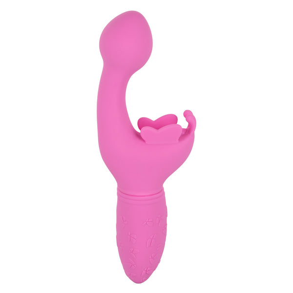 CalExotics Kiss Vibes Rechargeable Silicone Butterfly Kiss G-Spot & Clitoral Vibe - Pink - Extreme Toyz Singapore - https://extremetoyz.com.sg - Sex Toys and Lingerie Online Store - Bondage Gear / Vibrators / Electrosex Toys / Wireless Remote Control Vibes / Sexy Lingerie and Role Play / BDSM / Dungeon Furnitures / Dildos and Strap Ons &nbsp;/ Anal and Prostate Massagers / Anal Douche and Cleaning Aide / Delay Sprays and Gels / Lubricants and more...