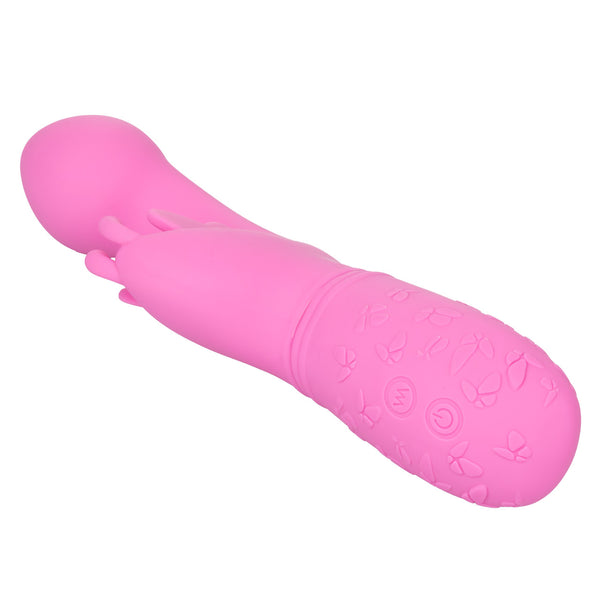 CalExotics Kiss Vibes Rechargeable Silicone Butterfly Kiss G-Spot & Clitoral Vibe - Pink - Extreme Toyz Singapore - https://extremetoyz.com.sg - Sex Toys and Lingerie Online Store - Bondage Gear / Vibrators / Electrosex Toys / Wireless Remote Control Vibes / Sexy Lingerie and Role Play / BDSM / Dungeon Furnitures / Dildos and Strap Ons &nbsp;/ Anal and Prostate Massagers / Anal Douche and Cleaning Aide / Delay Sprays and Gels / Lubricants and more...