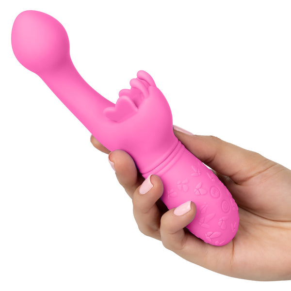 CalExotics Kiss Vibes Rechargeable Silicone Butterfly Kiss G-Spot & Clitoral Vibe - Pink - Extreme Toyz Singapore - https://extremetoyz.com.sg - Sex Toys and Lingerie Online Store - Bondage Gear / Vibrators / Electrosex Toys / Wireless Remote Control Vibes / Sexy Lingerie and Role Play / BDSM / Dungeon Furnitures / Dildos and Strap Ons &nbsp;/ Anal and Prostate Massagers / Anal Douche and Cleaning Aide / Delay Sprays and Gels / Lubricants and more...