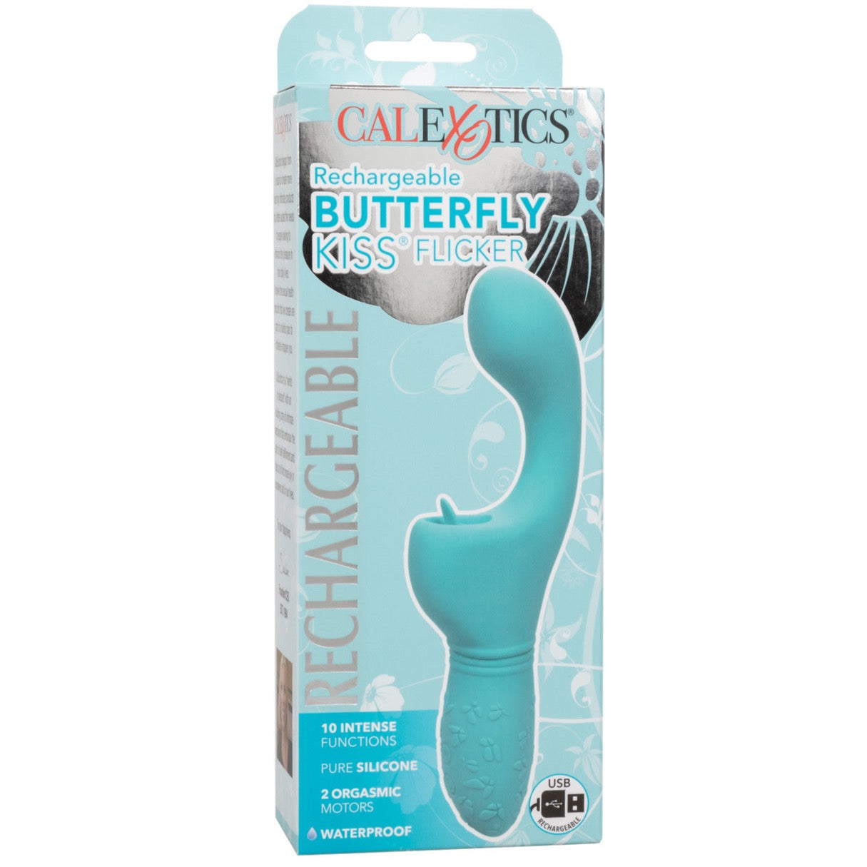 CalExotics Kiss Vibes Rechargeable Butterfly Kiss Flicker G-Spot & Clitoral Vibe - Blue - Extreme Toyz Singapore - https://extremetoyz.com.sg - Sex Toys and Lingerie Online Store - Bondage Gear / Vibrators / Electrosex Toys / Wireless Remote Control Vibes / Sexy Lingerie and Role Play / BDSM / Dungeon Furnitures / Dildos and Strap Ons &nbsp;/ Anal and Prostate Massagers / Anal Douche and Cleaning Aide / Delay Sprays and Gels / Lubricants and more...