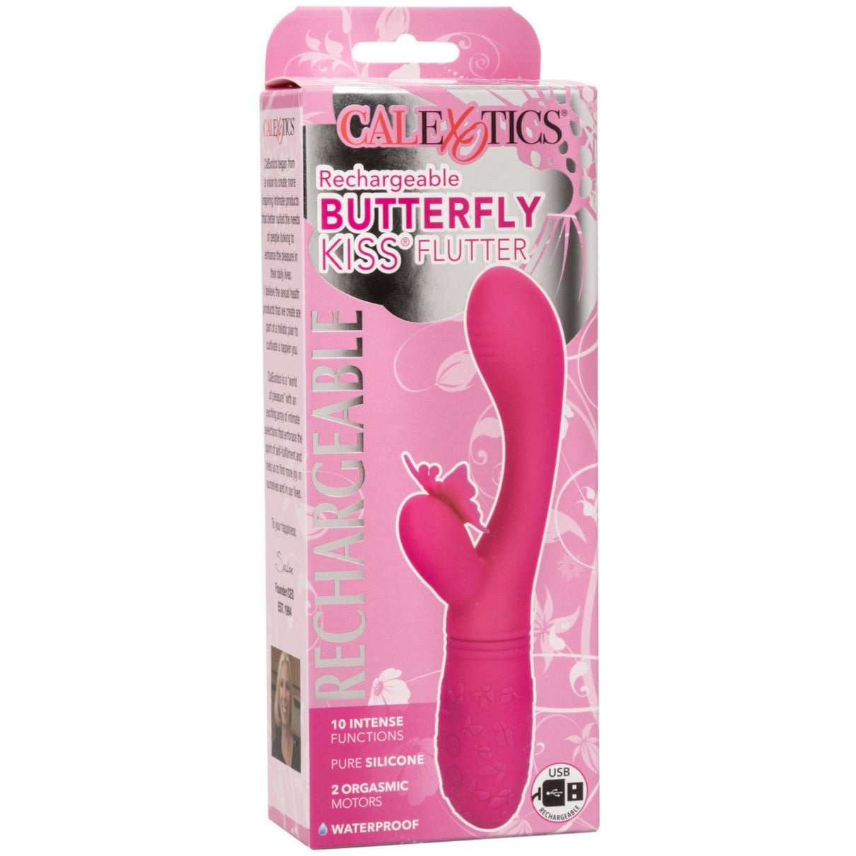 CalExotics Kiss Vibes Rechargeable Butterfly Kiss Flutter G-Spot & Clitoral Vibe - Pink - Extreme Toyz Singapore - https://extremetoyz.com.sg - Sex Toys and Lingerie Online Store - Bondage Gear / Vibrators / Electrosex Toys / Wireless Remote Control Vibes / Sexy Lingerie and Role Play / BDSM / Dungeon Furnitures / Dildos and Strap Ons &nbsp;/ Anal and Prostate Massagers / Anal Douche and Cleaning Aide / Delay Sprays and Gels / Lubricants and more...