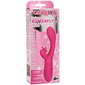 CalExotics Kiss Vibes Rechargeable Butterfly Kiss Flutter G-Spot & Clitoral Vibe - Pink - Extreme Toyz Singapore - https://extremetoyz.com.sg - Sex Toys and Lingerie Online Store - Bondage Gear / Vibrators / Electrosex Toys / Wireless Remote Control Vibes / Sexy Lingerie and Role Play / BDSM / Dungeon Furnitures / Dildos and Strap Ons &nbsp;/ Anal and Prostate Massagers / Anal Douche and Cleaning Aide / Delay Sprays and Gels / Lubricants and more...